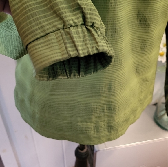 Nau Lime Green Striped Hooded Lightweight Jacket Size M - Picture 9 of 14